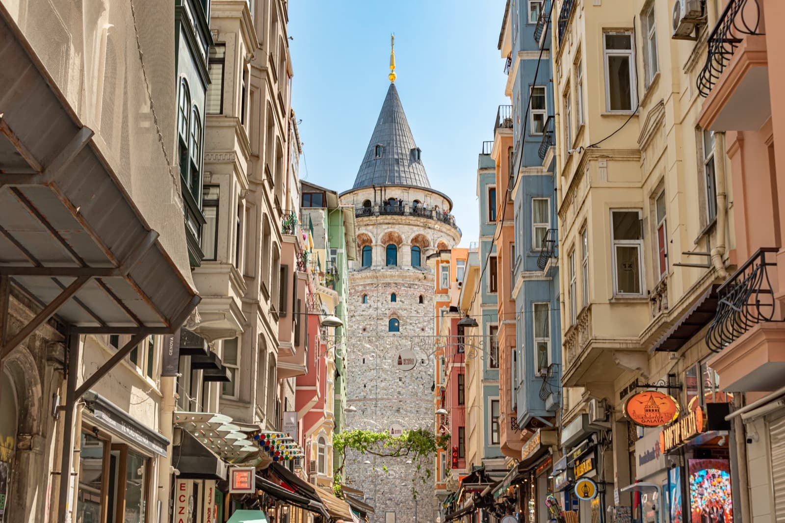 Galata Tower rising above the rooftops of Beyoglu, Istanbul