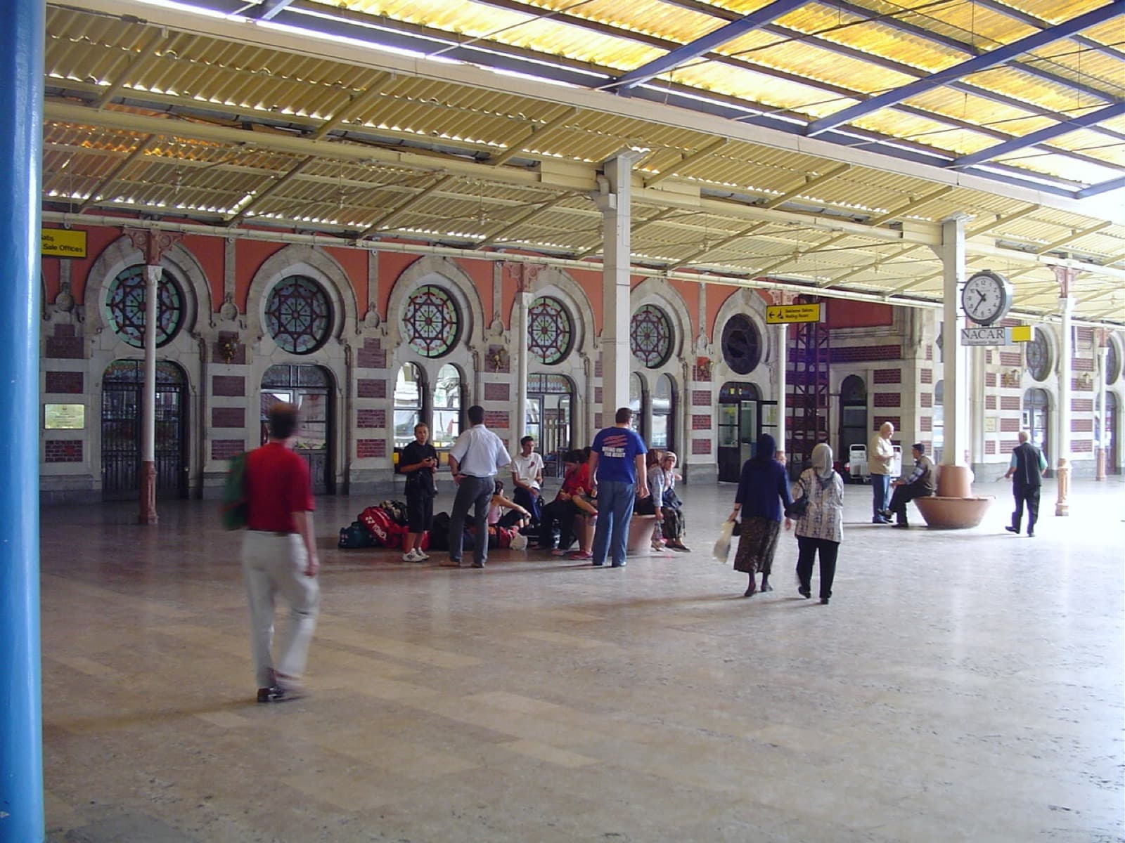 Front facade of the historic Sirkeci railway station in Istanbul